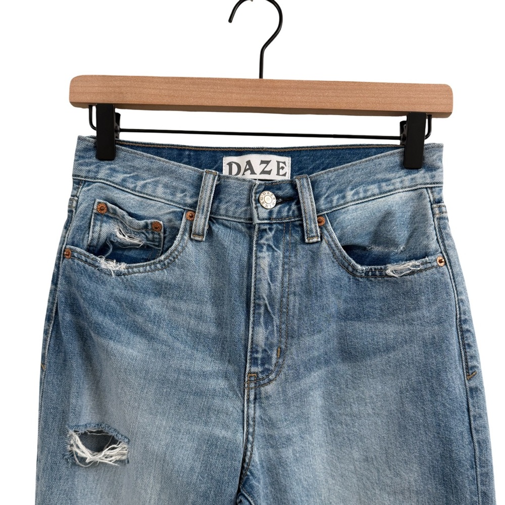 Daze Distressed Straight Leg Jeans - Picture 2 of 8